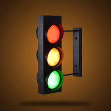 Creative decoration personality industrial retro double-sided traffic light restaurant cafe bar bar black wall lamp 2024 - buy cheap