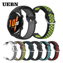 UEBN Silicone 20mm 22mm Breathable Strap For Huawei watch GT 2 42mm 46mm Bracelet for GT 2e Magic Watch 2 Replacement Watchbands 2024 - buy cheap