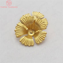 50PCS 17MM Not plated color Brass Flower Beads Caps Diy Jewelry Findings Jewelry Accessories wholesale 2024 - buy cheap