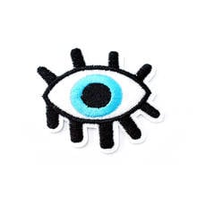 Ojo (tamaño: 5,3x4,8 cm), insignias de dibujos animados, manualidades, con bordado, ropa, costura, parches, insignias 2024 - compra barato