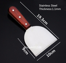 193*100mm Stainless Steel blade wooden handle plaster trowel construction spatula tool Thickness:1.1mm,Cleaning Putty Knife Tool 2024 - buy cheap