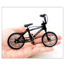 Модель велосипеда в стиле ретро, из черного сплава пластика, маленький Пальчиковый BMX, функциональная Сборная модель велосипеда, новинка, игрушки, гаджеты, подарок для детей на день рождения, 1 шт. 2024 - купить недорого