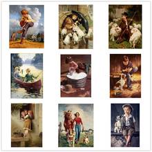 Dpsprue 5D Diy Full Square Round Stone Resin Diamond Painting Cross Stitch Children 3D Embroidery Diamant Mosaic Gift 2024 - buy cheap