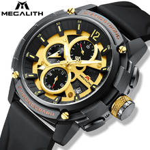 MEGALITH-reloj deportivo militar para hombre, cronógrafo de pulsera de cuarzo, luminoso, resistente al agua hasta 30m 2024 - compra barato