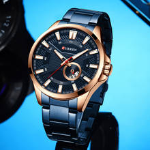 Curren-relógio de quartzo esportivo para homens, relógio de pulso de aço inoxidável, à prova d'água, luxuoso, para negócios 2024 - compre barato