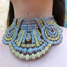 Missvikki 4 шт., благородное роскошное великолепное ожерелье, серьги браслеты, кольцо, комплект ювелирных изделий для свадебного актера, аксессуары для танцоров, украшения 2024 - купить недорого