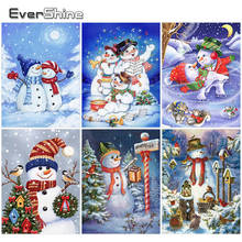 Evershine Diamond Embroidery Christmas Snowman DIY Mosaic Art Diamond Painting Cartoon New Arrival Full Drill Decor For Home 2024 - buy cheap