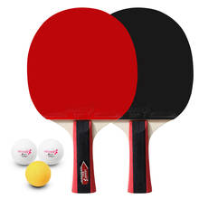 2 Table Tennis Bats Rackets and 3 Ping Pong Balls High Quality Table Tennis Racket Ping Pong Paddle with Cover Bag 2024 - buy cheap