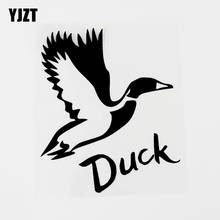 YJZT 12CM×14.1CM Fashion Animal Fiying Duck Viny Motorcycle Car Sticker Decal Black/Silver 8C-0695 2024 - buy cheap