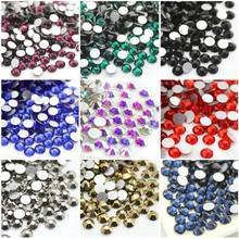 SS8 1440pcs Clear Crystal 40Colors  3D Non HotFix FlatBack Nail Art Rhinestones Decorations Shoes Wedding And Dancing Decoration 2024 - buy cheap