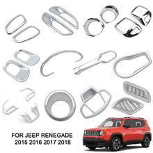 For Jeep Renegade 2015 2016 2017 2018 Front Signal Light Hand Brake Chrome Cover Trim Molding Accessories Car Styling Decoration 2024 - buy cheap
