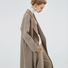 Abrigo de lana de doble cara para mujer, abrigo ajustado tipo capullo, ropa de otoño e invierno, 2019 2024 - compra barato