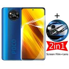 Hydrogel Film + Camera Protection For Poco X3 Nfc Screen Protector POCO C3 X3 f2 M2 Pro Xiaomi Pocophone x3 nfc Not Glass 2024 - buy cheap