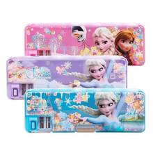 Disney Frozen Pencil Case Cartoon Multifunctional Pencil Case Cute Color Sequin Quicksand Stationery Box School Supplies Gift 2024 - buy cheap