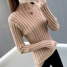 2019 New Women Knitted Turtleneck Sweater Female Solid color Slim Long sleeve Pullovers Thick Warm Winter Women Sweater Tops 2024 - buy cheap