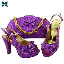 Zapatos y bolso a juego para mujer, calzado de diseño italiano y bolso, para fiesta, nigeriano 2024 - compra barato