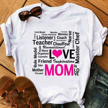 Mom Is Love Graphic Print Women Tshirts Friend T Shirt Femme Harajuku Shirt Summer Fashion Mother'S Day Female T-Shirt 2024 - buy cheap