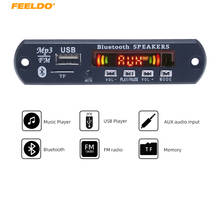 FEELDO 12 в автомобильный беспроводной Bluetooth MP3 WMA декодер плата аудио модуль USB TF порт Автомобильный mp3 плеер пульт дистанционного декодирования плата модуль 2024 - купить недорого