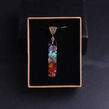 1PCS Orgonite Energy Necklace Natural Jaspers Gravel Stone Pendant Jewelry Making Necklace Dowsing Pendulum For Radiesthesia 2024 - buy cheap