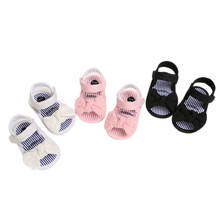 Toddlers Girls Summer Open Toe Non-Slip Soft Sole Flat Princess Sandals with Bowknot 0-18M 2024 - купить недорого