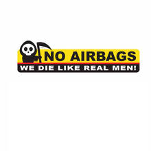 Interessante acessórios da etiqueta do carro cabeça esqueleto sem airbags nós morremos como os homens reais estilo do carro decalque vinil capa pvc 13cm * 4cm 2024 - compre barato