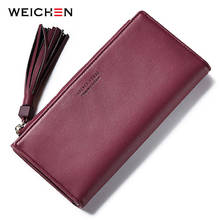 WEICHEN Tassel Women Wallet Many Departments Long Clutch Wallet Female Fashion Purses Zipper Pocket Card Holder Brand Designer 2024 - buy cheap