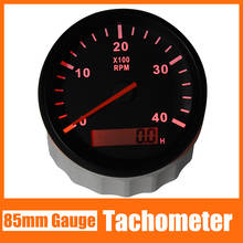 / 4000 RPM 85mm Tachometer With LCD Hourmeter Marine Car Tacho Meter 12V/24V Fit For Diesel Gasoline Engine 2024 - buy cheap