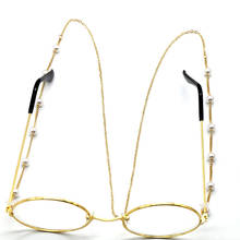 Adorno para gafas de estilo europeo y americano, cadena Simple de gafas con perlas, Halter, Anti-apagado, lentes de cuerdas, accesorios 2024 - compra barato