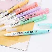 6PCS/Set Candy Colors Double Head Erasable Highlighter Children'S Graffiti Marking Tool Pen Office School Writing Supplies 2024 - buy cheap