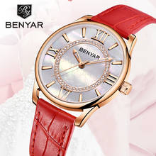 BENYAR Women Watch Creative Wristwatch Lady Watches Top Brand Luxury Quartz Gold Fashion Leather Clock Montres Femme Reloj Mujer 2024 - buy cheap