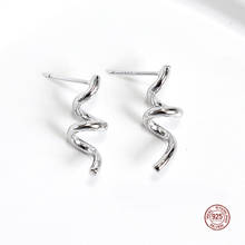 LKO Real 925 Sterling Silver Simple Twist Spiral Earrings Valentine's Day Gifts Women Charm Ear Studs Jewelry Accessories 2024 - buy cheap