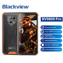 Blackview-teléfono inteligente BV9800 Pro, 6GB + 128GB, Helio P70, Android 9,0, resistente al agua, 6580mAh, versión Global 2024 - compra barato