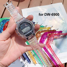 Transparent Resin Sport Strap Bezel for Casio G-SHOCK DW-6900 Soft TPU Waterproof Men Replacement Watch Band Protective Case 2024 - buy cheap