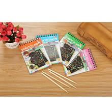 1Pc Magic Scratch Book Art Doodle Pad Sand Painting Cards Early Educational Learning Creative Drawing Toys for Children XGL 2024 - buy cheap