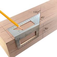 45/90 Degree Angle Ruler Metal ruler architecture Rulers for Tailor's pattern Carpenter's ruler square Joiner steel Protractor 2024 - buy cheap