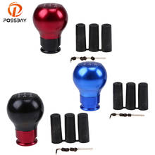 POSSBAY Red/Blue/Black Car Gear Shift Knob Shifter Gear Aluminum 5 Speed Manual Transmission Handle Shift Lever Cover 2024 - buy cheap