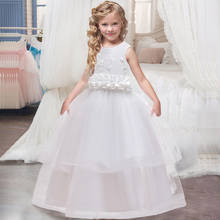 PLBBFZ-vestido de flores para niñas, vestidos de fiesta de cumpleaños de encaje, de lunares, de princesa, ropa de boda 2024 - compra barato