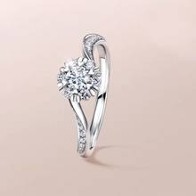 Inbeaut anel moissanite feminino, anel de luxo prata recém-chegado, corte excelente, 1 ct, teste diamante, joia de luxo 2024 - compre barato