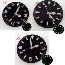 29mm Green Luminous Watch Dial With Date Window Hands For NH35A MIYOTA 8215 8205 Automatic Movement 2024 - buy cheap