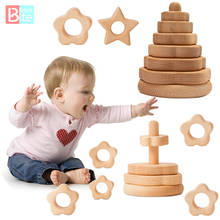 Juego de bloques de construcción Jenga Montessori para bebé, juguete educativo de madera, juego de apilamiento creativo, juguete de desarrollo intelectual libre de BPA 2024 - compra barato