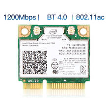 1200Mbps Dual Band 802.11AC  for Intel7260 7260AC 7260HMW 2.4/5GHZ 867M Wifi Bluetooth 4.0 Mini PCIe Wireless Network Wlan Card 2024 - buy cheap