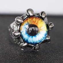 Personality Silver Plated Dragon Eye Ring Gothic Punk Open Finger Ring Motorcycle Party Biker Jewelry Men Women Wedding Ring 2024 - buy cheap