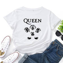 QUEEN Gothic Graphic T-shirt Women Fashion Printed Cotton Woman Tshirt Casual Round Neck Tee Shirt Femme 2024 - buy cheap
