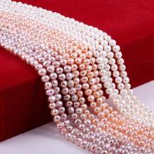 Freshwater Round Pearl Loose Beads For DIY Bracelet Earring Necklace Sewing Craft Jewelry Accessory 2024 - buy cheap