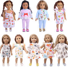 Кукольная одежда, мультяшный щенок, животное, машинка, хлопковое платье для 18-дюймовых американских и 43 см, обувь для новорожденных, аксессуары, игрушка для девочек 2024 - купить недорого