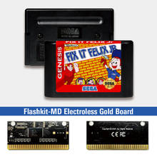 Fix it felix jr-eua label kit, md electroless gold pcb card para sega genesis megadrive console de jogos de vídeo 2024 - compre barato
