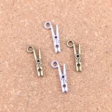 Pingentes antigos 18x8mm, pingentes para varal, joias vintage de prata tibetana, faça você mesmo para pulseira e colar com 192 peças 2024 - compre barato