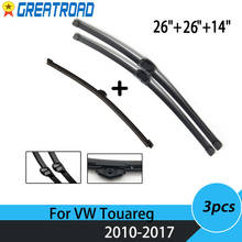 Wiper LHD RHD Front Wiper Blades For VW Touareg 2010- 2017 2016 2015 Windshield Windscreen Front Window 26"+26"+14" 2024 - buy cheap