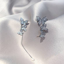 2020 new Asymmetric Butterfly Earrings For Women Dazzling Micro CZ Zircon Earring Christmas Gift 2024 - buy cheap