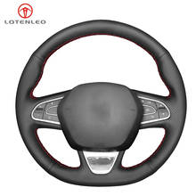 LQTENLEO Black Artificial Leather Car Steering Wheel Cover For Renault Kadjar 2015-2019 Megane 2015-2019 Talisman 2015-2019 2024 - buy cheap
